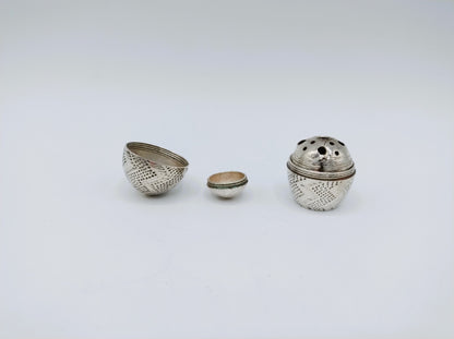 Silver incense burner / pomander, 18th century