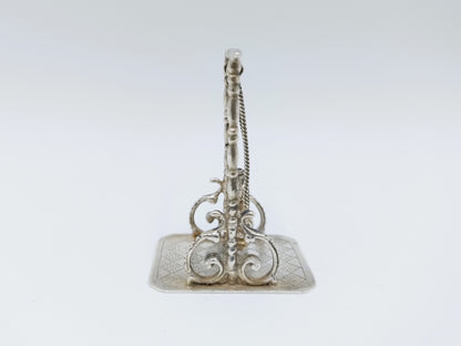 Zilveren miniatuur schommel, J.S. Zwanenburg en Zn, Sneek, ca. 1925