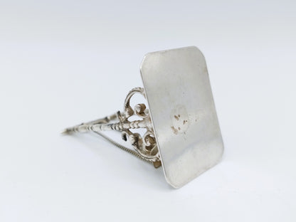 Zilveren miniatuur schommel, J.S. Zwanenburg en Zn, Sneek, ca. 1925
