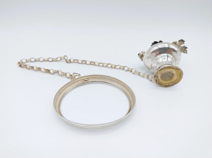 Silver mount for a crystal carafe, Fa. JM van Kempen Zn, Voorschoten.