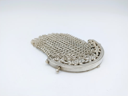 Zilveren beursbeugel met maliënkolder, W. van der Wolde, Meppel, 1812-1814