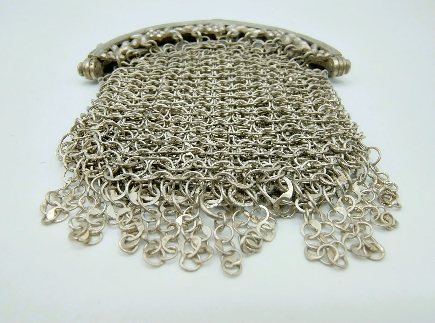 Silberner Geldbörsenverschluss mit Kettengeflecht, W. van der Wolde, Meppel, 1812-1814