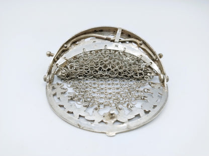 Silberner Geldbörsenverschluss mit Kettengeflecht, W. van der Wolde, Meppel, 1812-1814