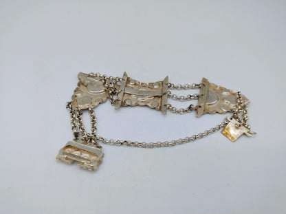 Silbernes Bibelschlossarmband, Schoonhoven, 1888