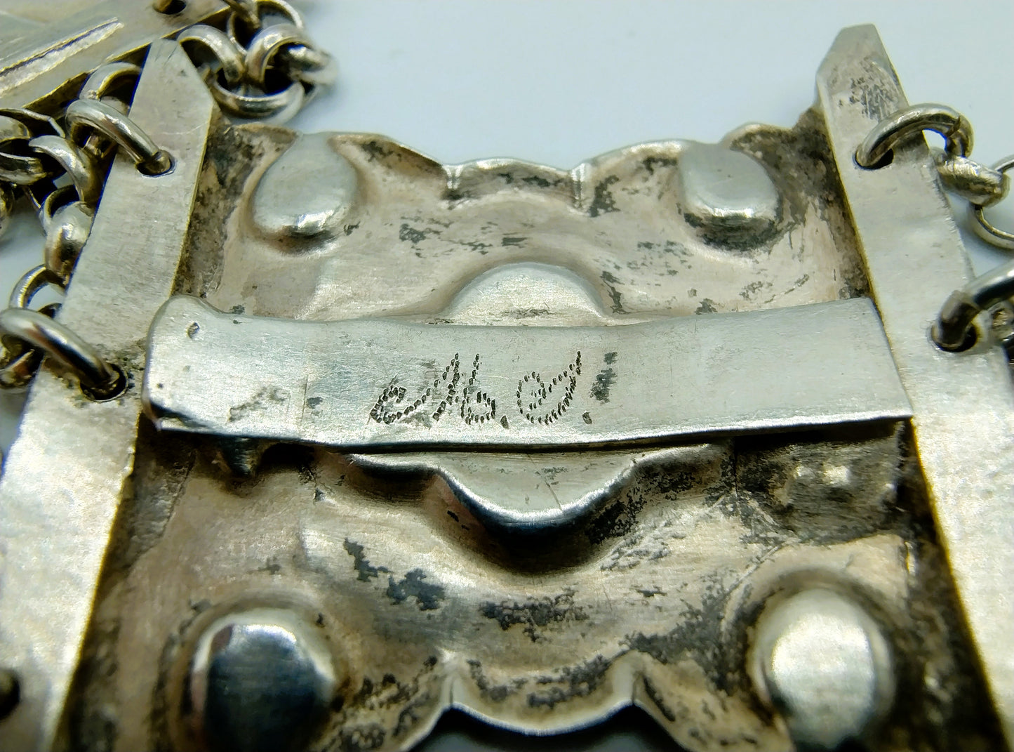Silbernes Bibelschlossarmband, Schoonhoven, 1888