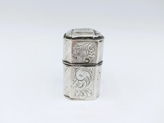 Zilveren lodereindoosje, C.H. Cammans, Leeuwarden, 1867