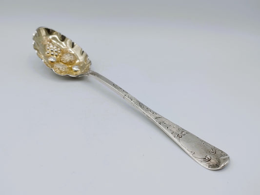 Zilveren bessen lepel, James Barber, George Cattle II & William North, York, 1831