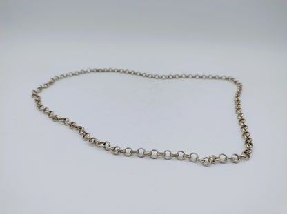 Silver jasseron chain, 61 cm.