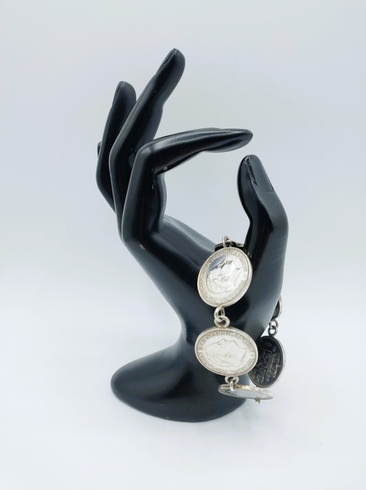 Silbernes Armband mit 6 Gulden von Juliana, 20 cm