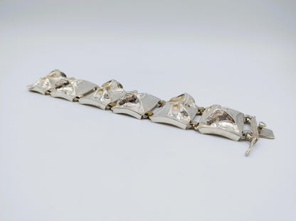 Robust silver bracelet, 'Lapponia style', 18.5 cm