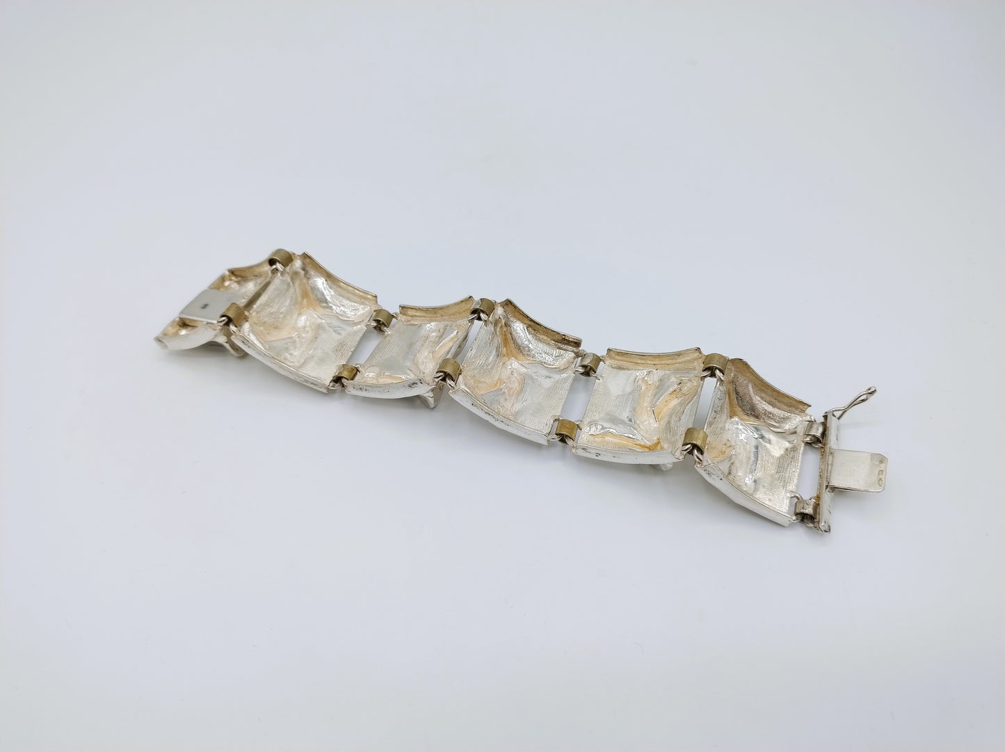 Robust silver bracelet, 'Lapponia style', 18.5 cm