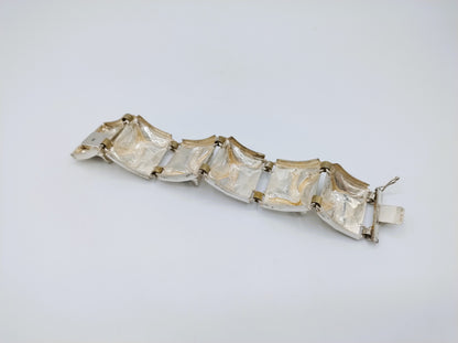 Robust silver bracelet, 'Lapponia style', 18.5 cm