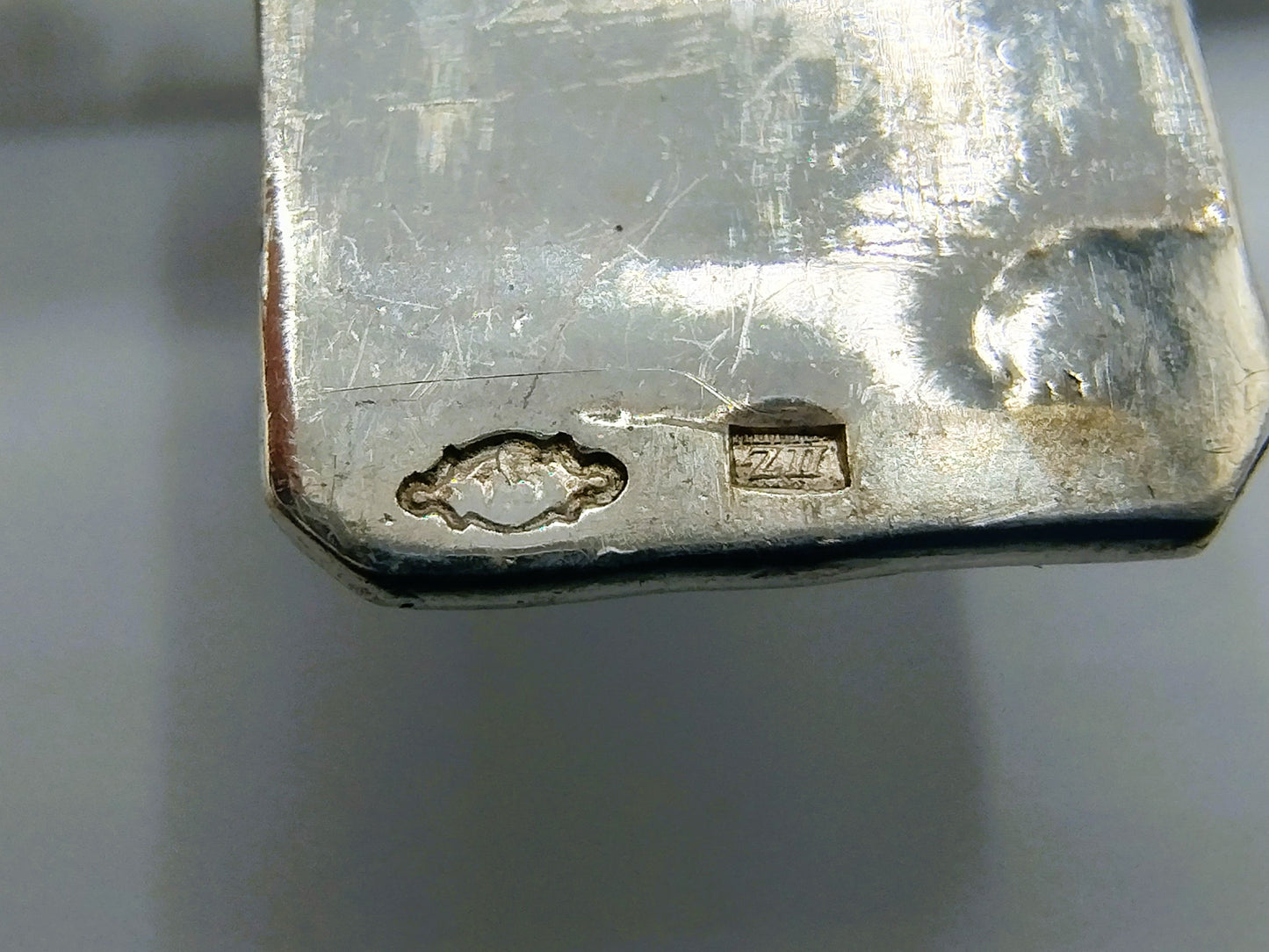 Robust silver bracelet, 'Lapponia style', 18.5 cm