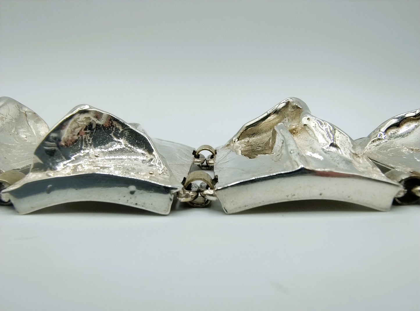 Robust silver bracelet, 'Lapponia style', 18.5 cm