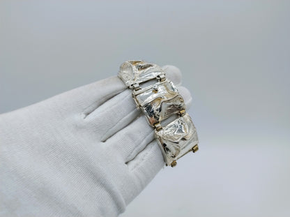 Robust silver bracelet, 'Lapponia style', 18.5 cm