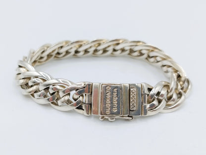 Silver bracelet, buddha to buddha, 17.5 cm.