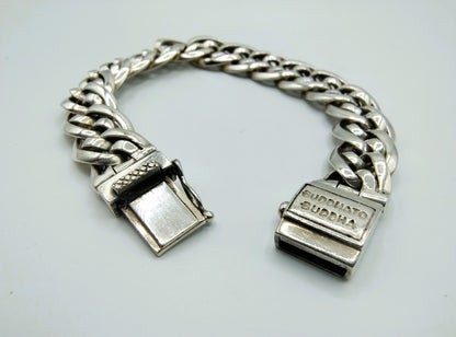 Silver bracelet, buddha to buddha, 17.5 cm.