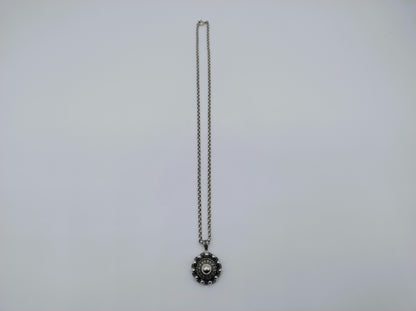 Zilveren jasseronketting met Zeeuwse knop hanger, 50 cm
