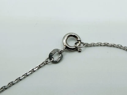 Silver necklace with zirconia in design pendant, 40 cm