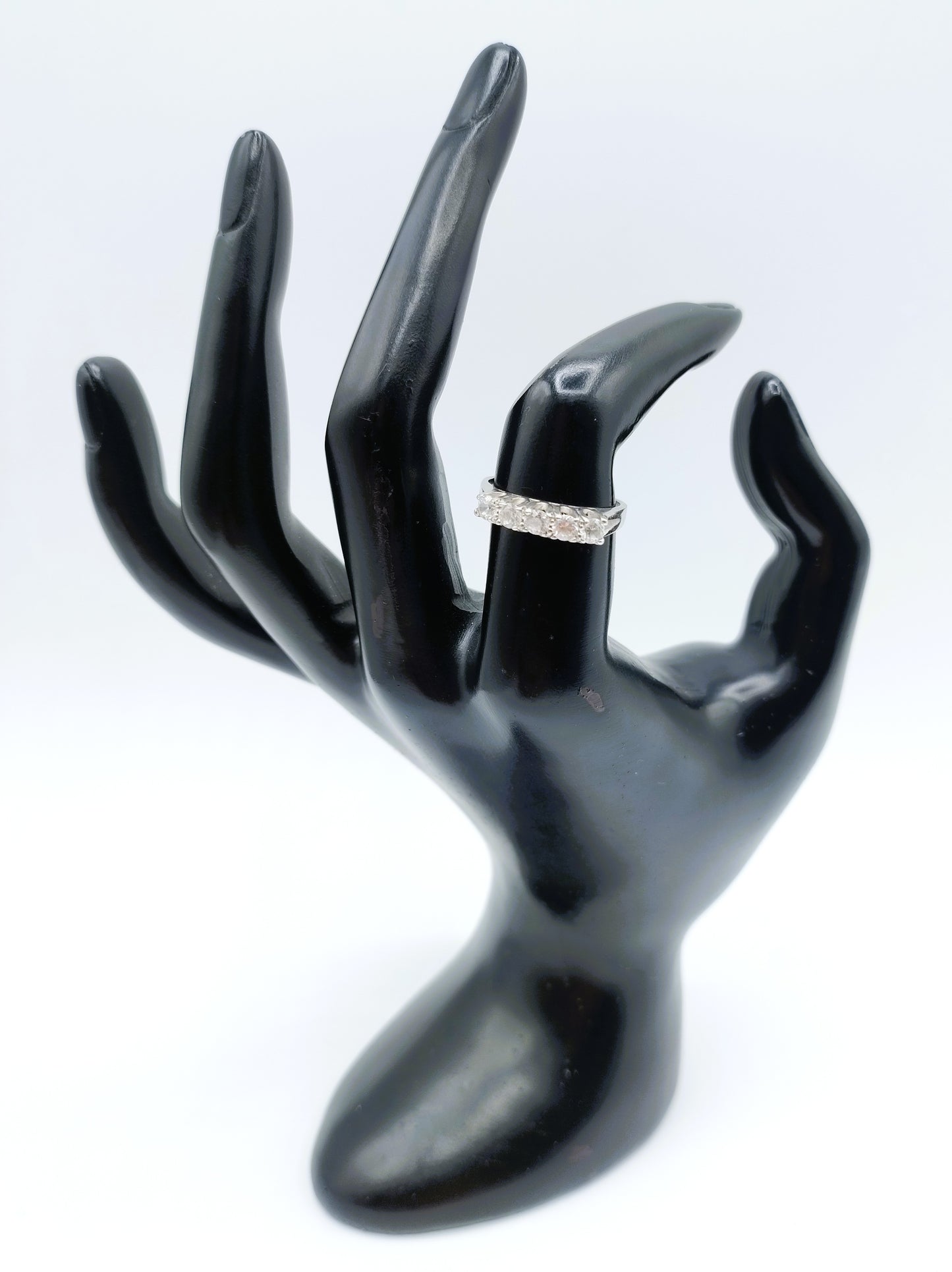 Zilveren ring met zirkonia, 17 mm