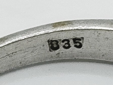 Zilveren ring met zirkonia, 17 mm