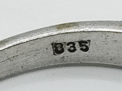 Zilveren ring met zirkonia, 17 mm