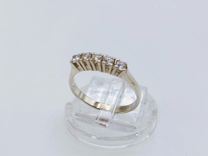 Silver sliding ring with zirconia, 17 mm