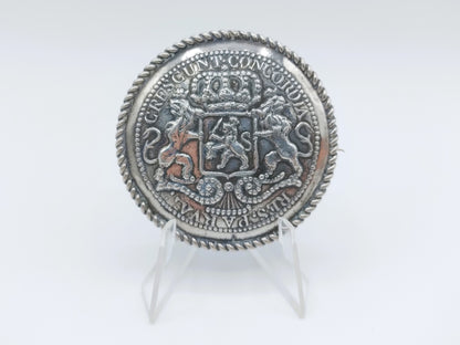 Zilveren broche van klepstuk Walcheren, A. Maas, Groningen, ca. 1845