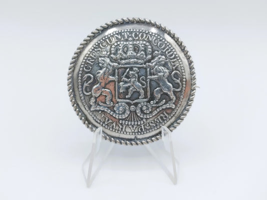 Zilveren broche van klepstuk Walcheren, A. Maas, Groningen, ca. 1845