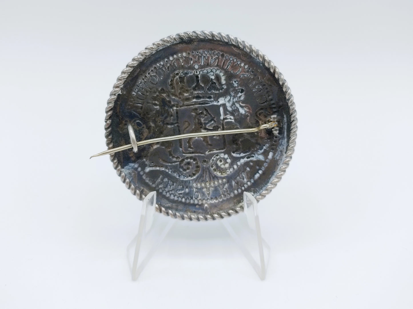 Zilveren broche van klepstuk Walcheren, A. Maas, Groningen, ca. 1845