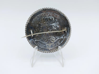 Zilveren broche van klepstuk Walcheren, A. Maas, Groningen, ca. 1845