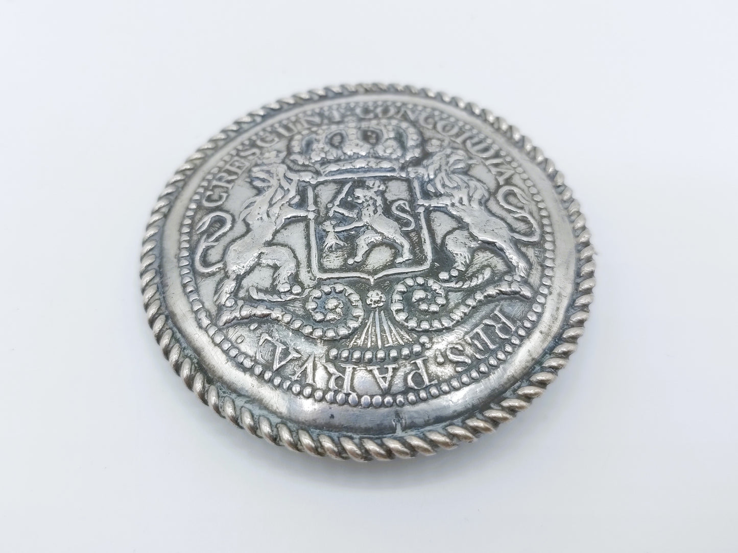 Zilveren broche van klepstuk Walcheren, A. Maas, Groningen, ca. 1845