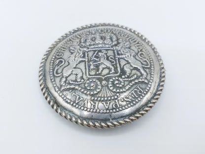 Zilveren broche van klepstuk Walcheren, A. Maas, Groningen, ca. 1845