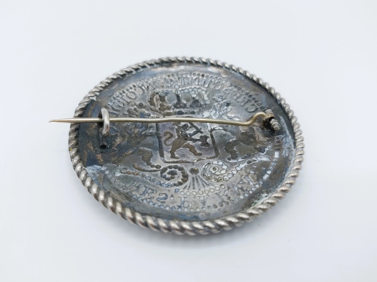 Zilveren broche van klepstuk Walcheren, A. Maas, Groningen, ca. 1845