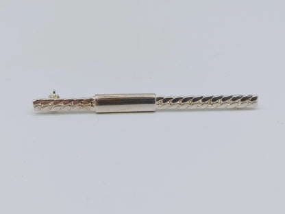 Zilveren staaf broche, 925