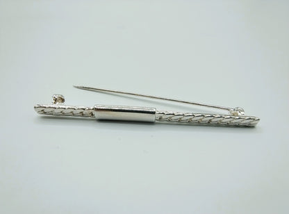 Zilveren staaf broche, 925
