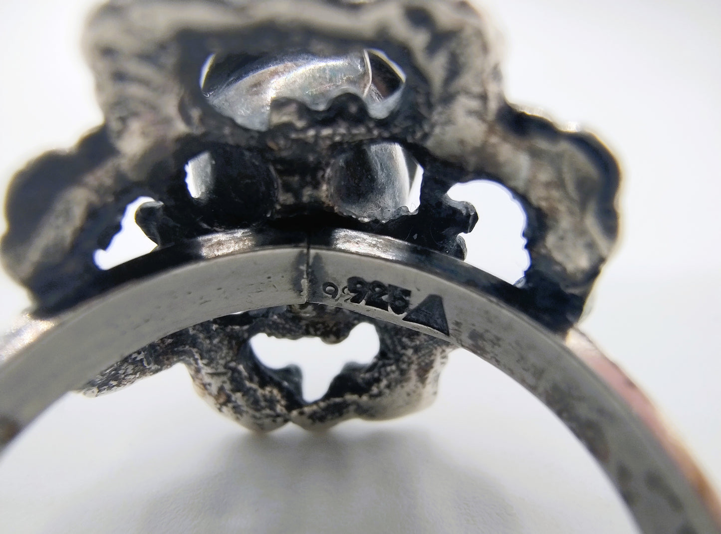 Zilveren ring met roos, 16 mm