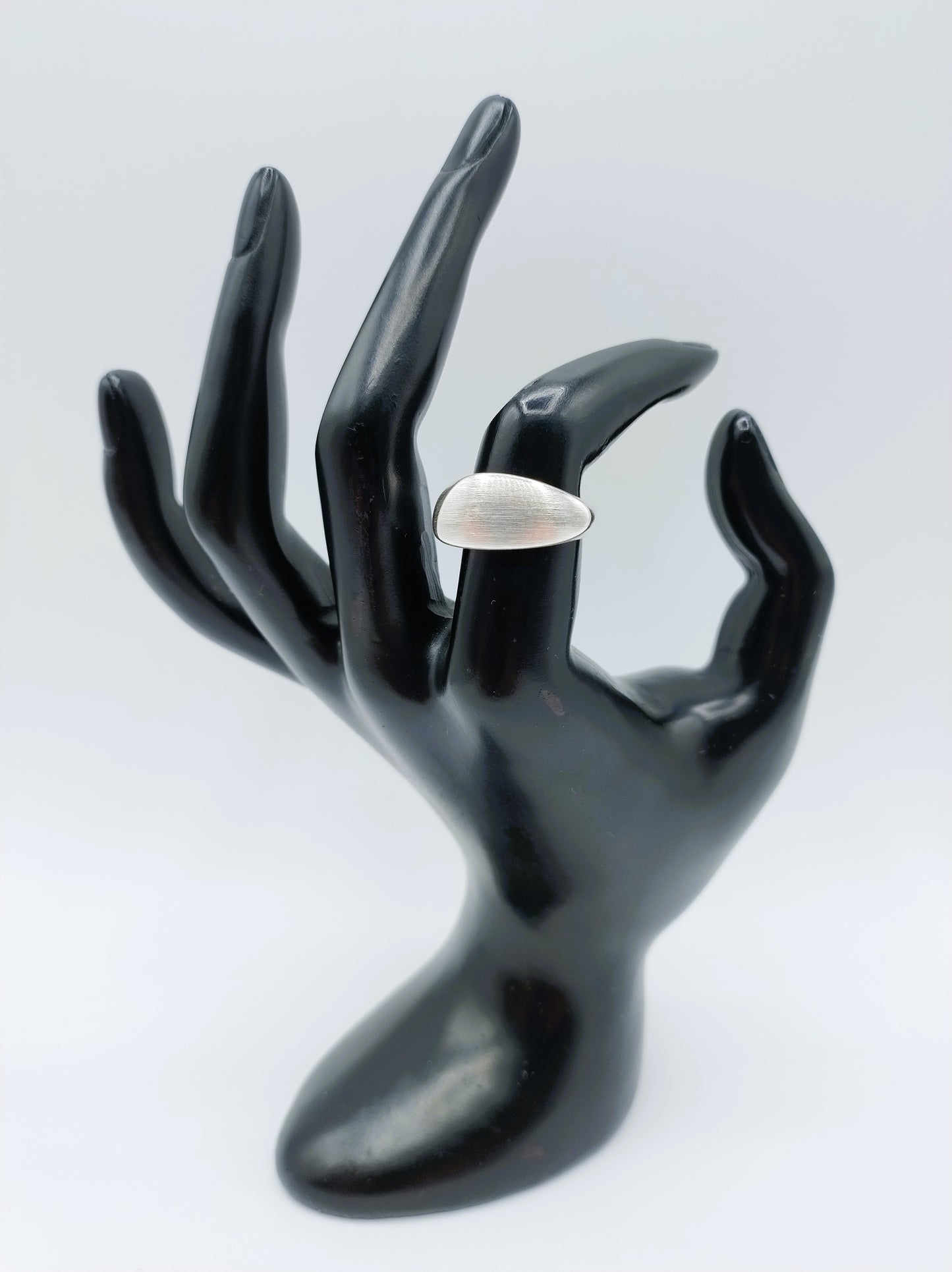 Mat zilveren ring, 17 mm