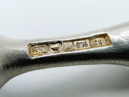 Zilveren ketting met 'Nectaris' hanger, Lapponia, Finland, 1980, 74 cm