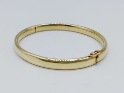 14 Karaats gouden slavenarmband met zilveren kern, 6 mm