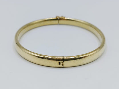 14 Karaats gouden slavenarmband met zilveren kern, 6 mm