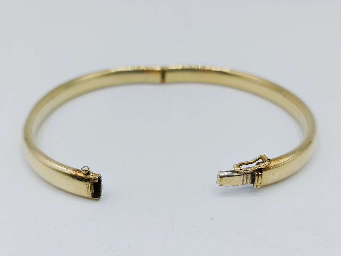 14 Karaats gouden slavenarmband met zilveren kern, 6 mm