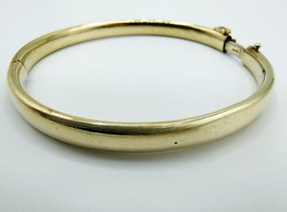 14 Karaats gouden slavenarmband met zilveren kern, 6 mm