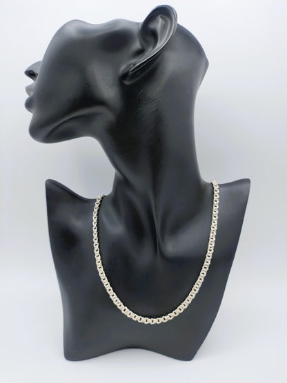Silver unisex necklace, 43.5 cm