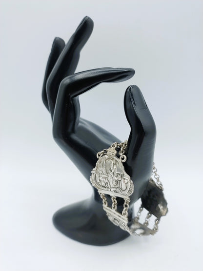 Silver bracelet with clasp, Gelderblom & Co., Schoonhoven, c. 1980