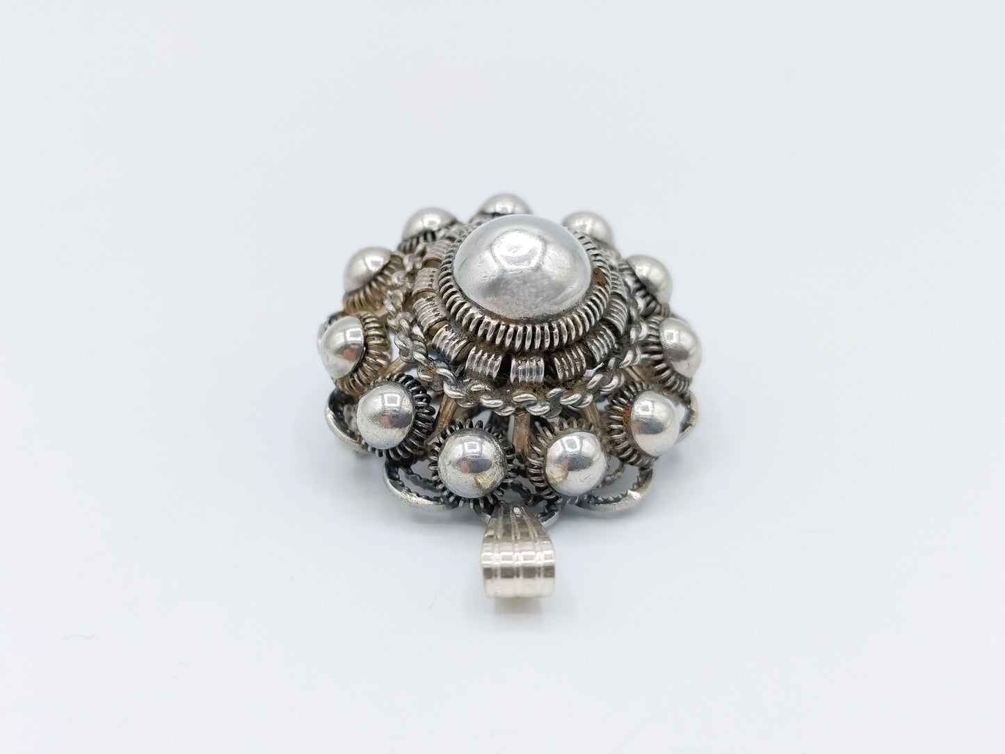 Silver Zeeland button brooch or pendant