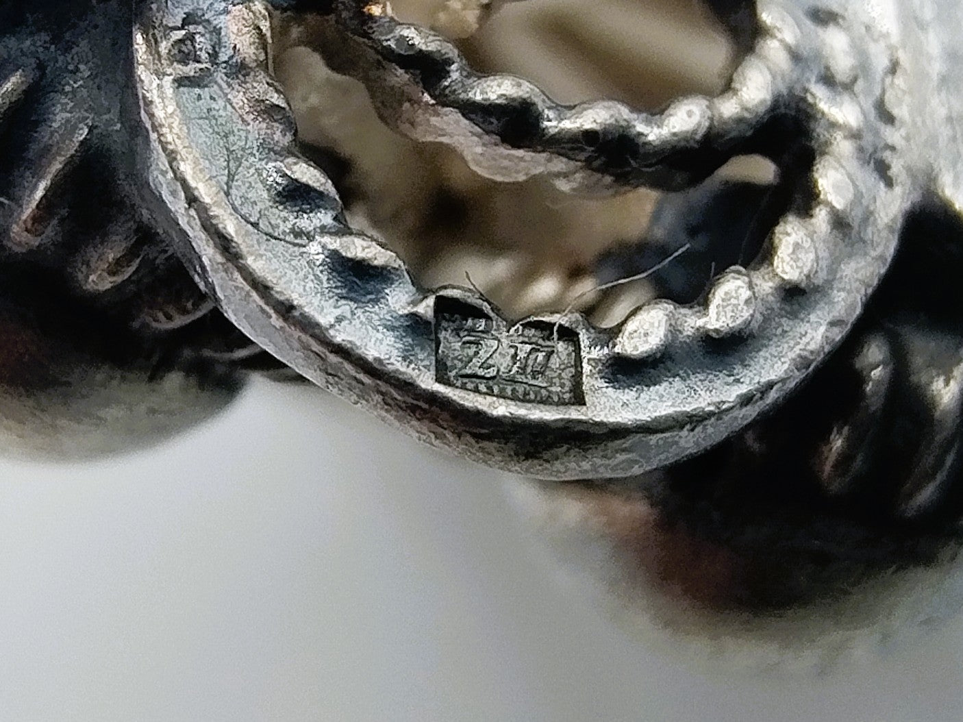 Silver Zeeland button brooch or pendant