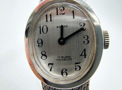 Silver ladies' watch, Ancre, Incabloc, 16 cm