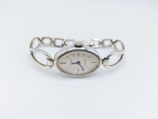 Silberne Damenuhr, Lincoln, Incabloc, 16,5 cm