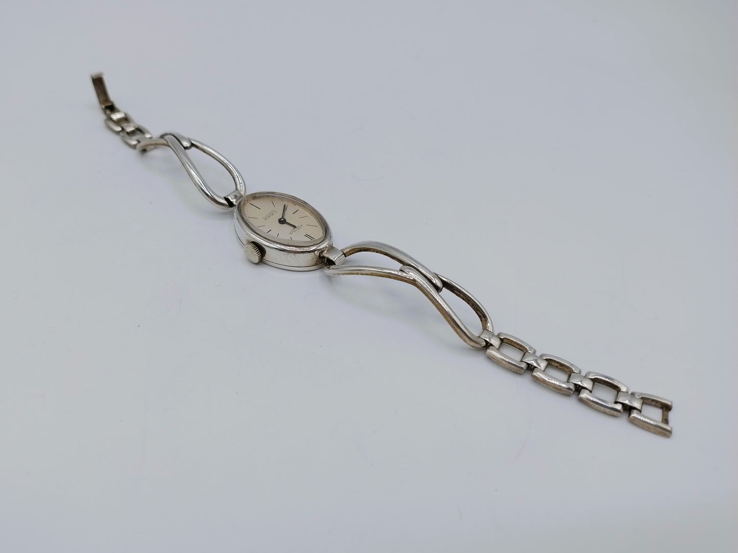 Women's silver watch, Lincoln, Incabloc, 16.5 cm